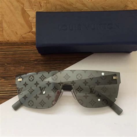 louis vuitton black city mask monogram sunglasses